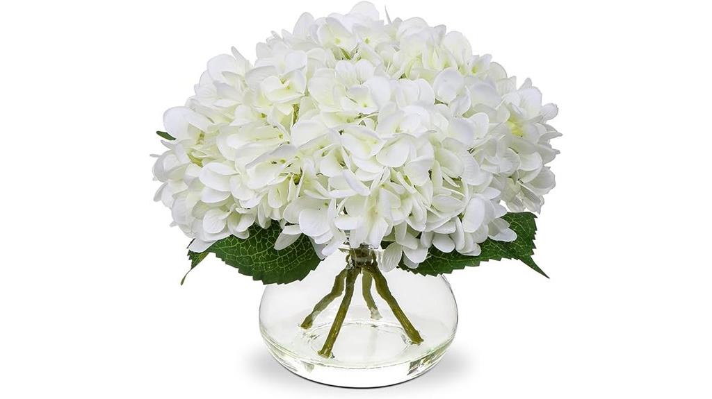 artificial floral arrangement vase