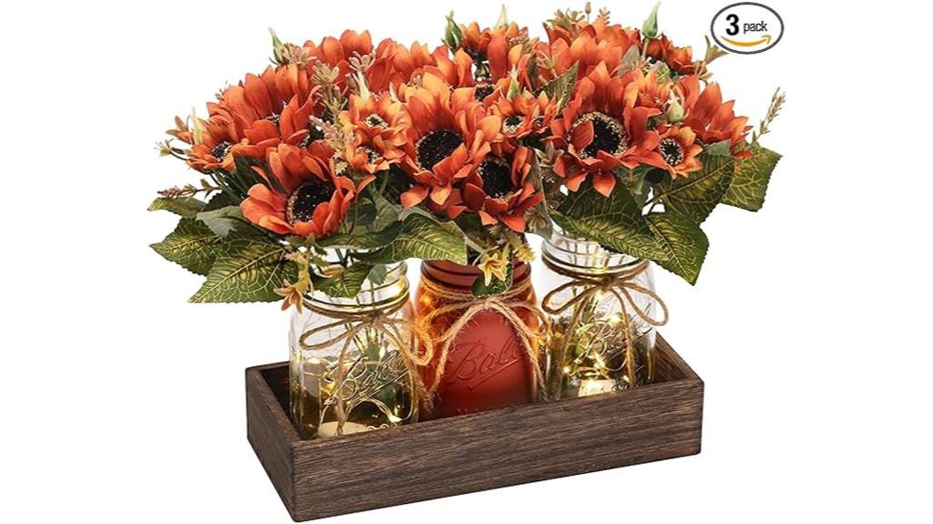 autumn themed jar decorations