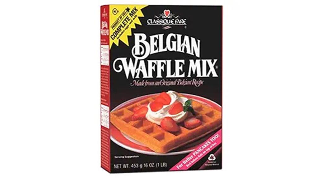belgian waffle mix box