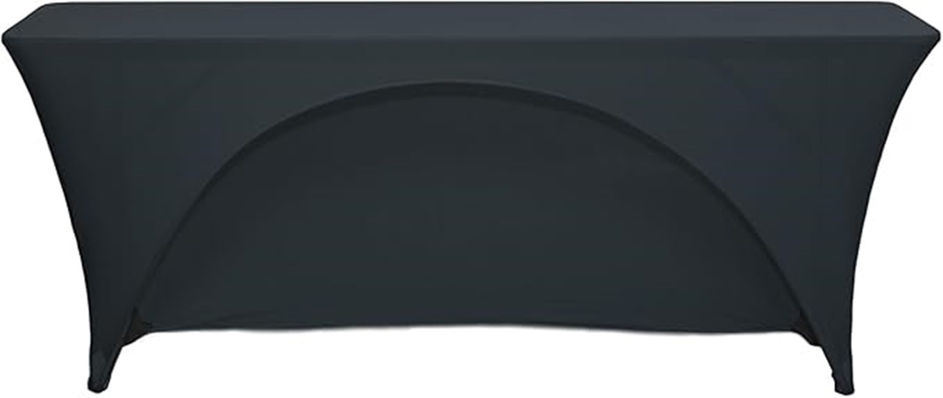 black spandex table covers