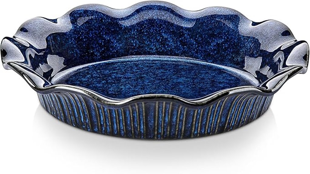 blue 9 inch pie pan