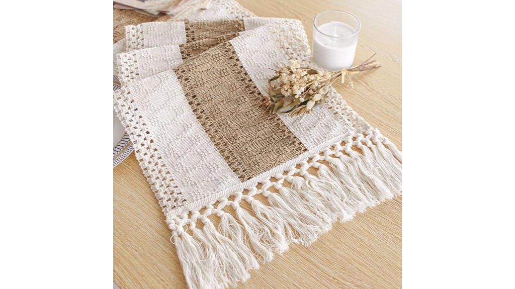boho christmas table runner