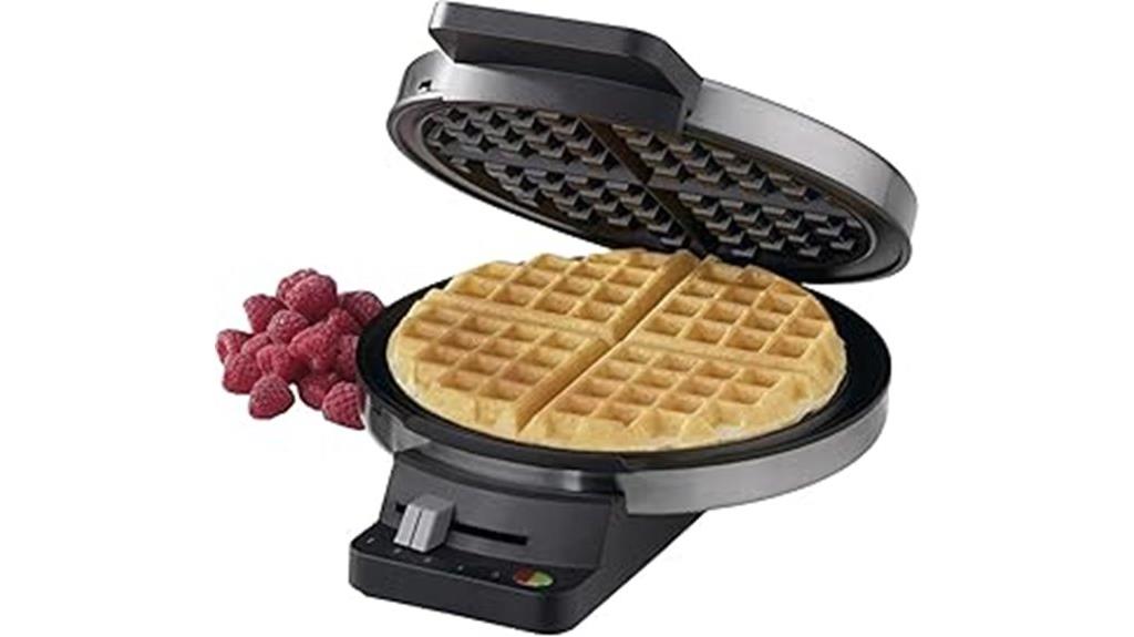 brushed stainless waffle maker
