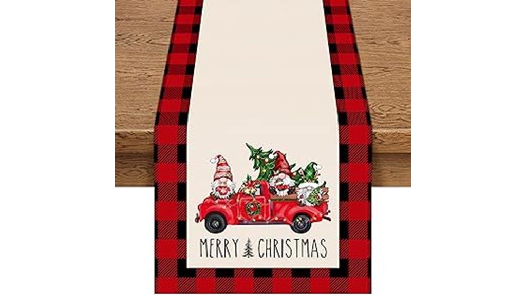 buffalo plaid christmas runner