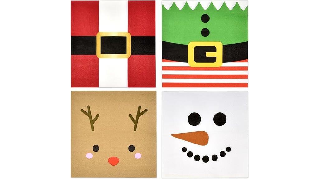 christmas character cocktail napkins