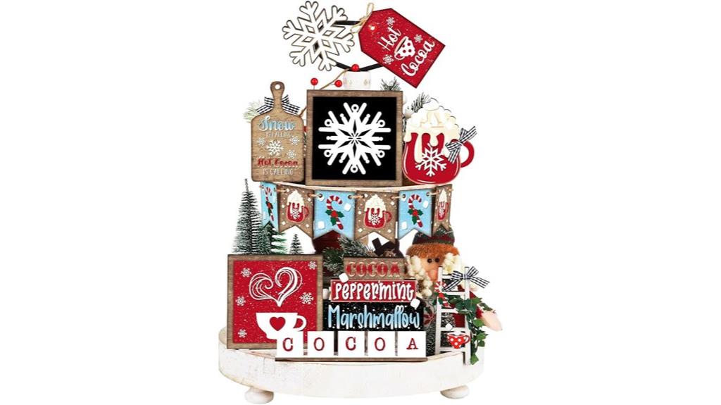 christmas decor tray set