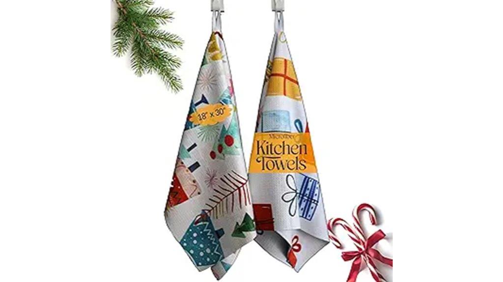 christmas kitchen towel set