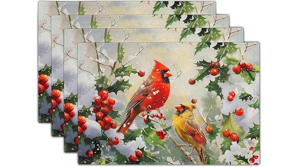 christmas themed bird placemats