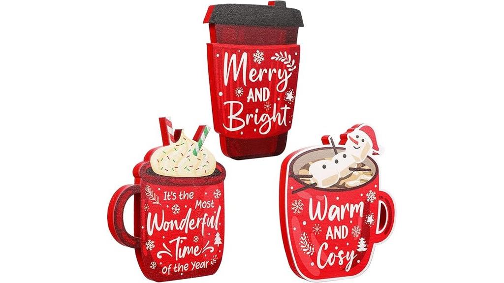 christmas wooden block signs