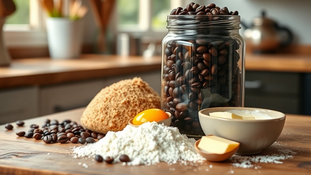coffee cookies ingredient essentials