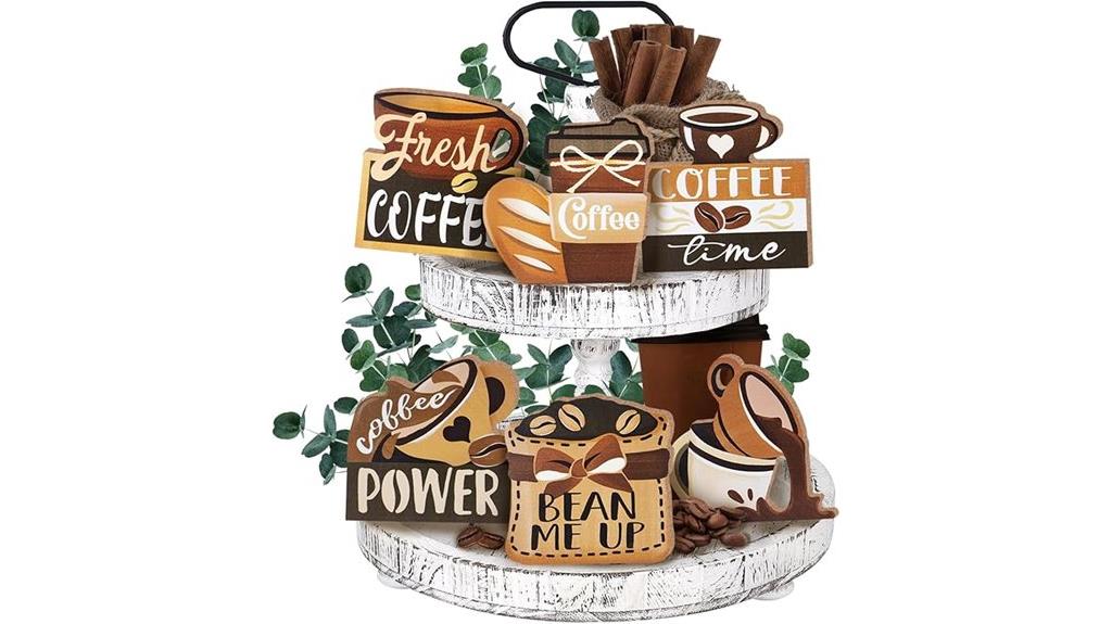 coffee decor tray set