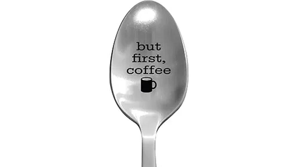 coffee lover s engraved spoon