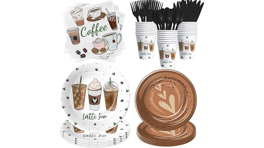 coffee themed party supplies