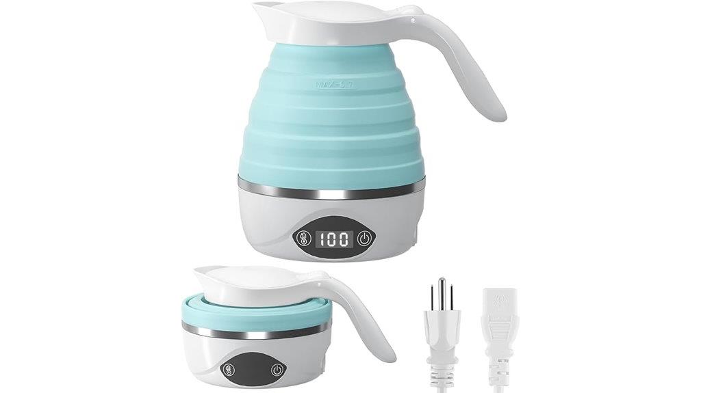 collapsible silicone travel kettle