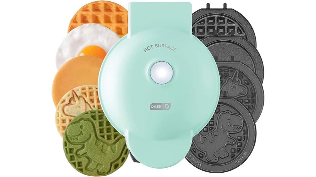 compact removable plate waffle maker