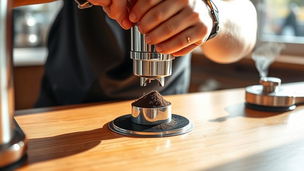 consistent tamping for espresso