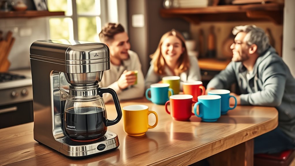 convenient large batch coffee brewing