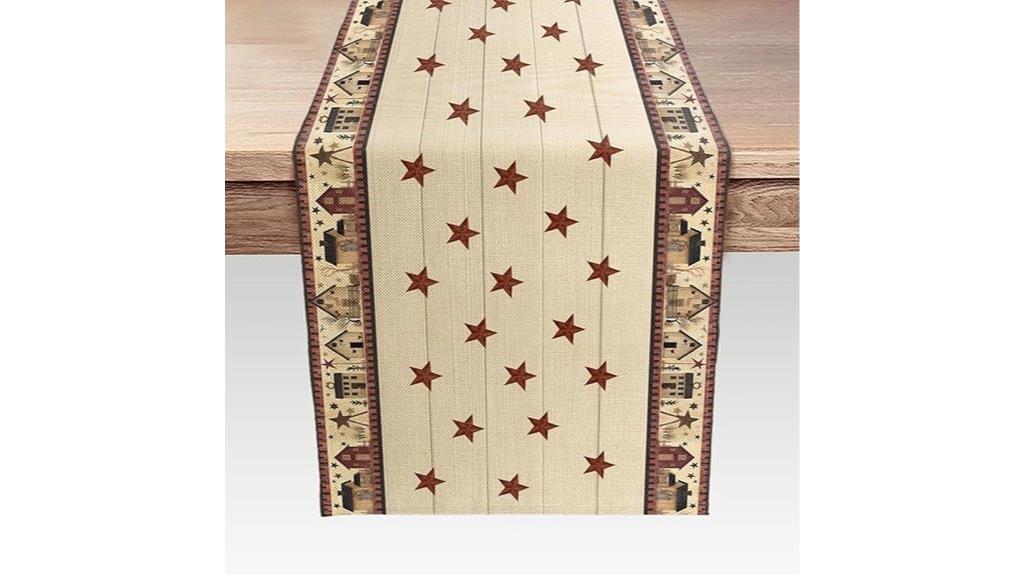 country themed table runner