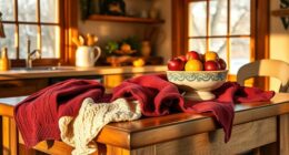 cozy kitchen linens selection
