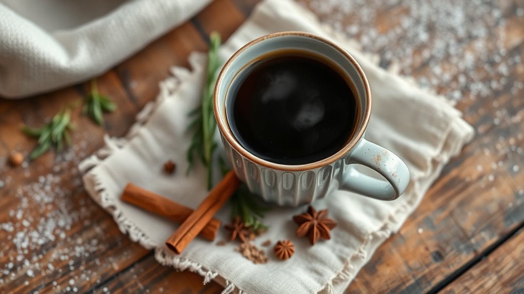 cozy winter spice latte