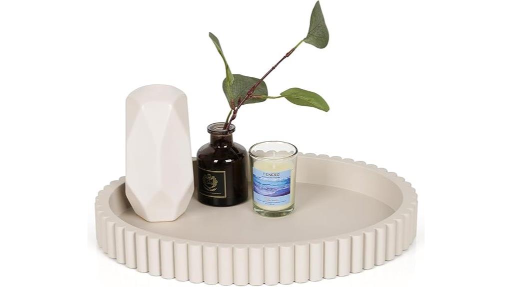 decorative oval concrete tray