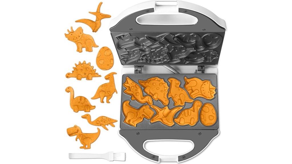 dinosaur themed waffle maker for kids