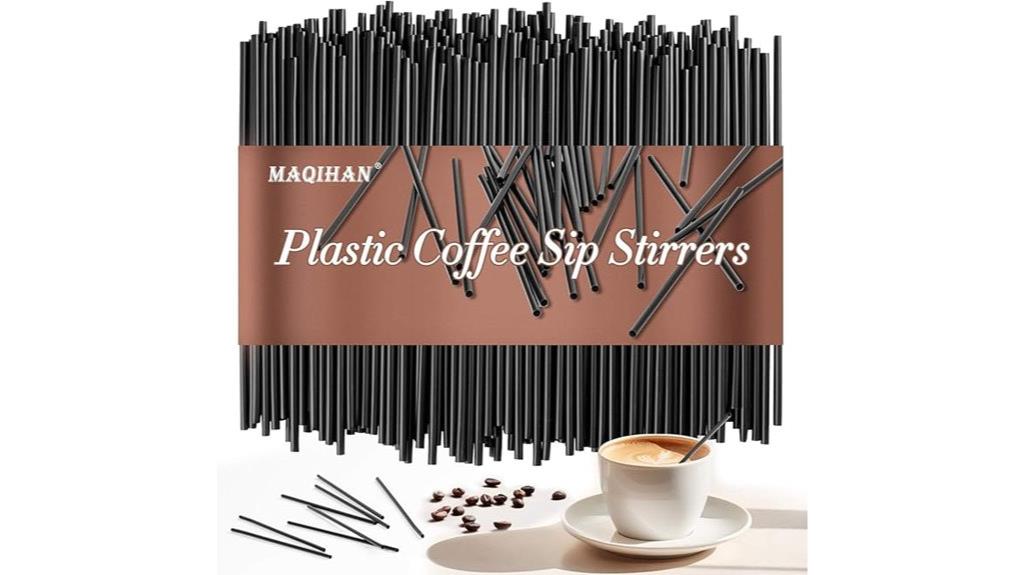 disposable black cocktail straws