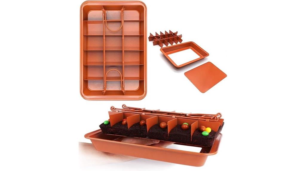 divided brownie baking pan
