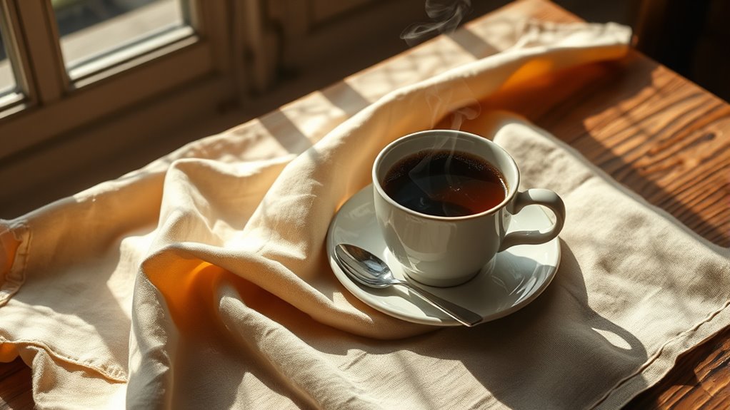 durable stylish coffee linens