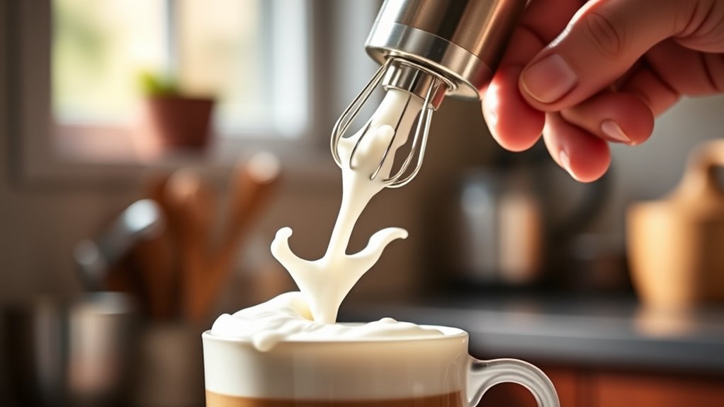 efficient ergonomic handheld frother