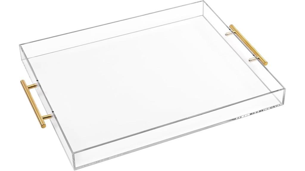 elegant acrylic serving tray