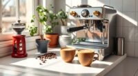 espresso brewing in small kitchens
