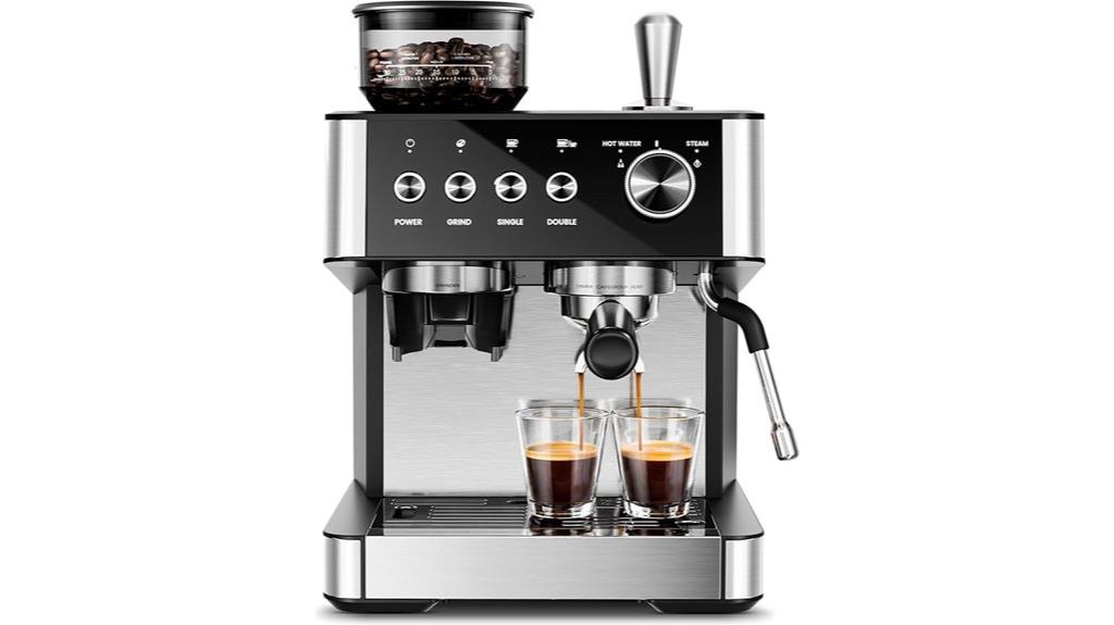 espresso machine with grinder