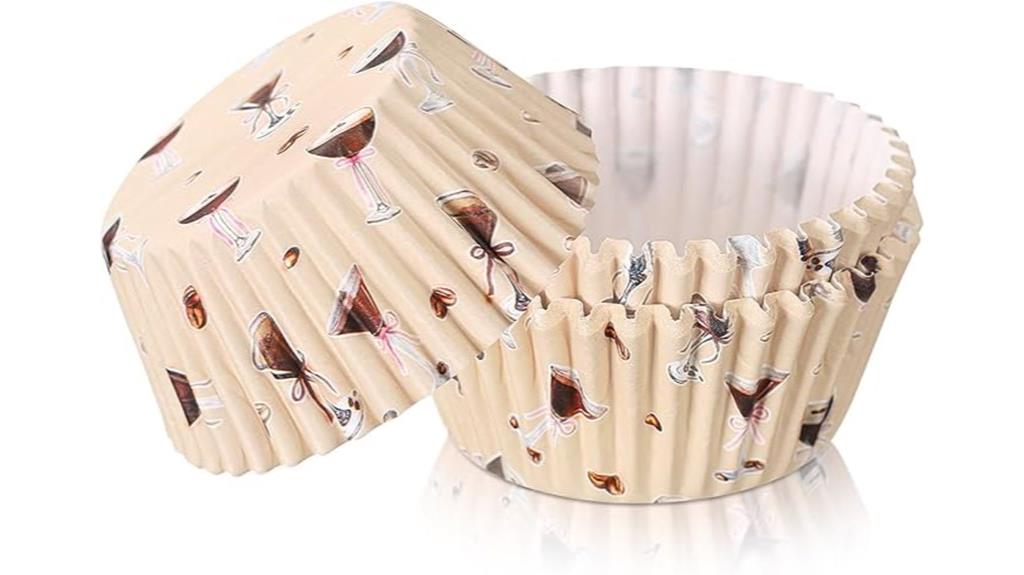 espresso martini cupcake liners