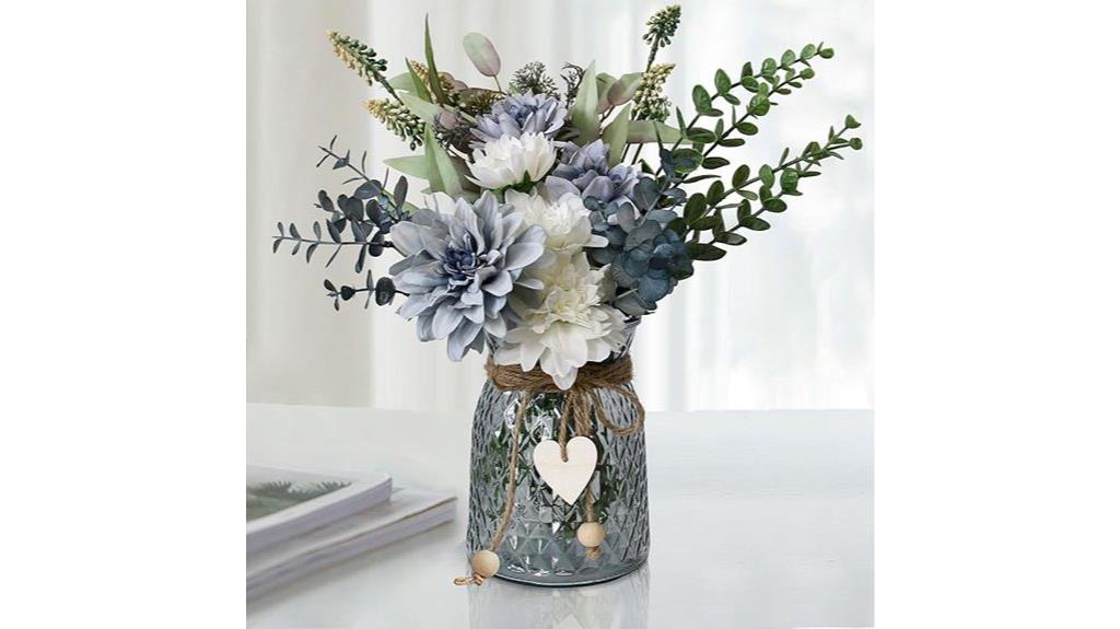 faux flower table centerpiece
