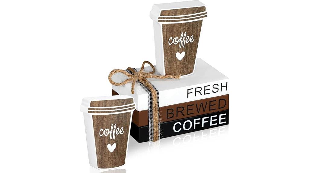 faux wood coffee decor