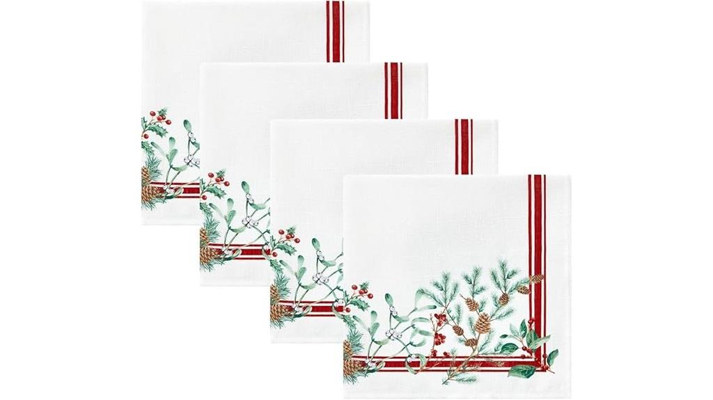 festive berry themed napkins set