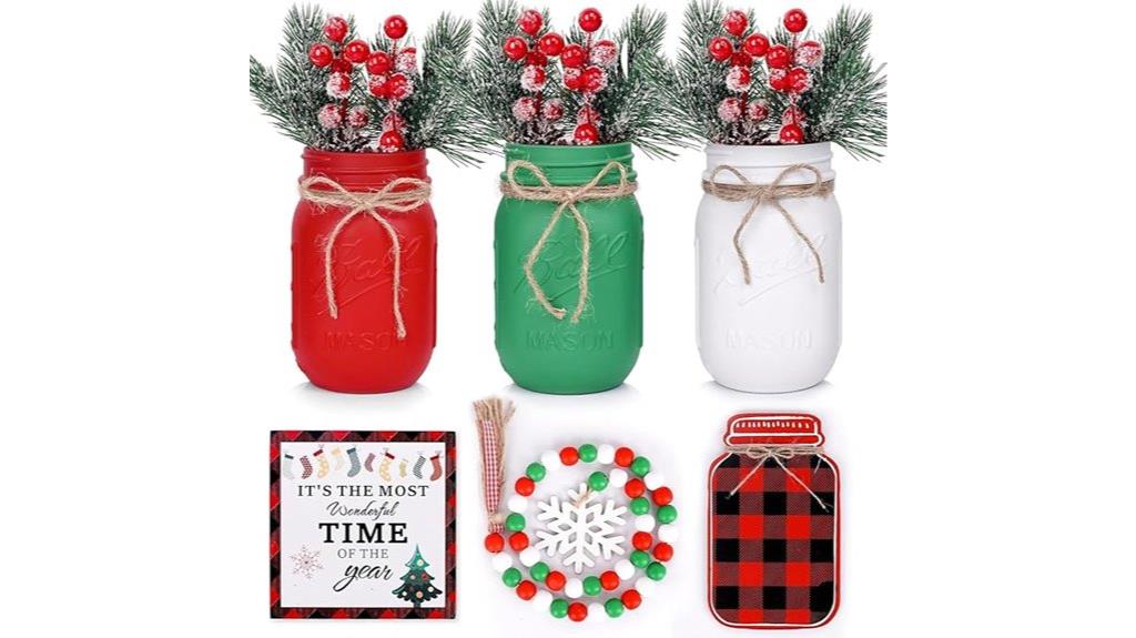 festive mason jar decor