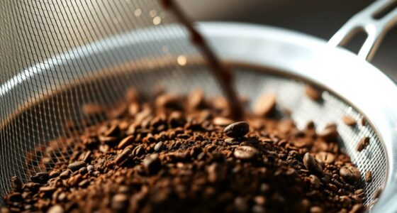filtering coffee for clarity