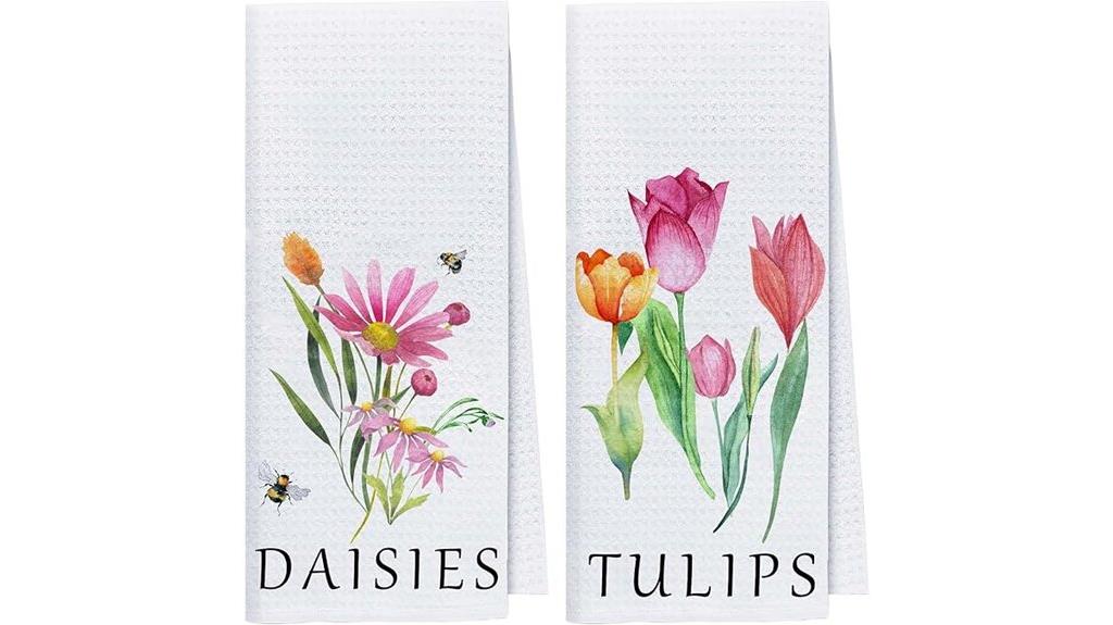 floral patterned kitchen towels
