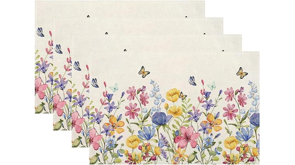 floral placemats for dining
