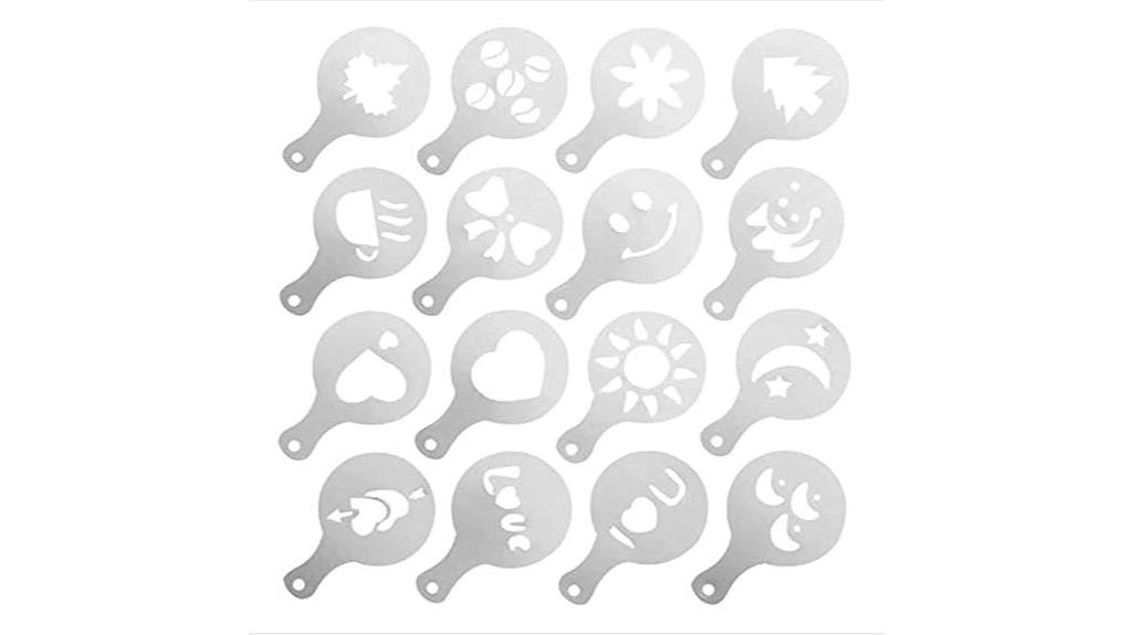 foam coffee art stencils