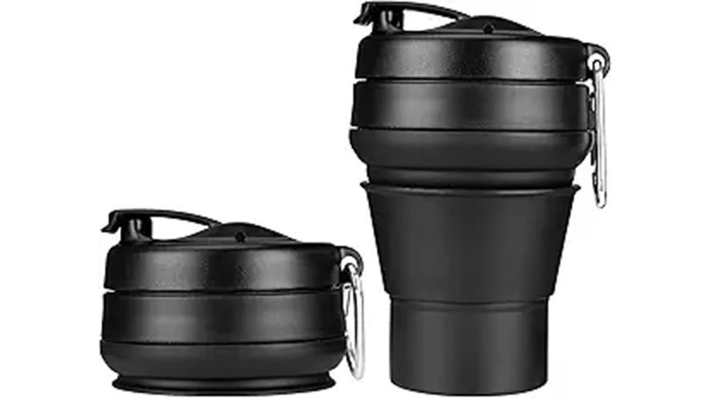 folding silicone camping mug
