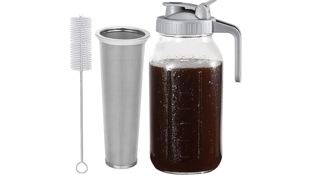 glass mason jar pitcher