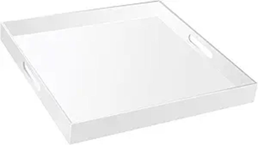 glossy white acrylic tray