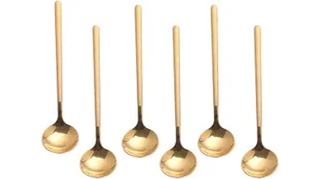 gold stainless steel spoons