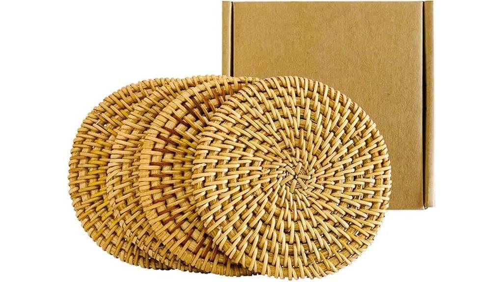 handmade braided drink coasters