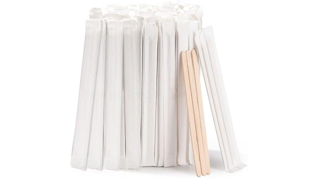 individually wrapped wooden stirrers