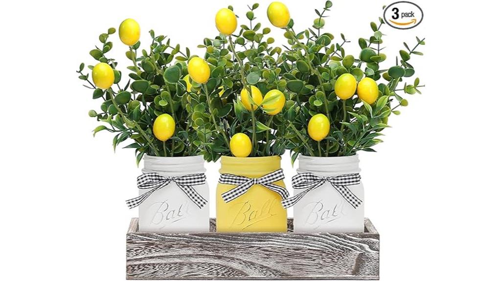 lemon jar centerpiece display