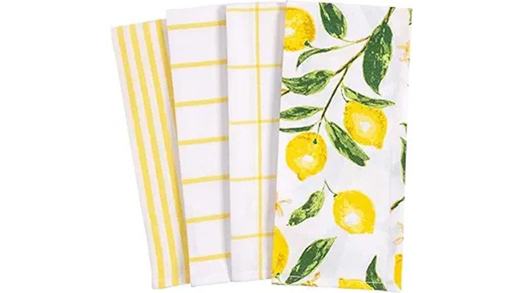 lemon themed kitchen towel set